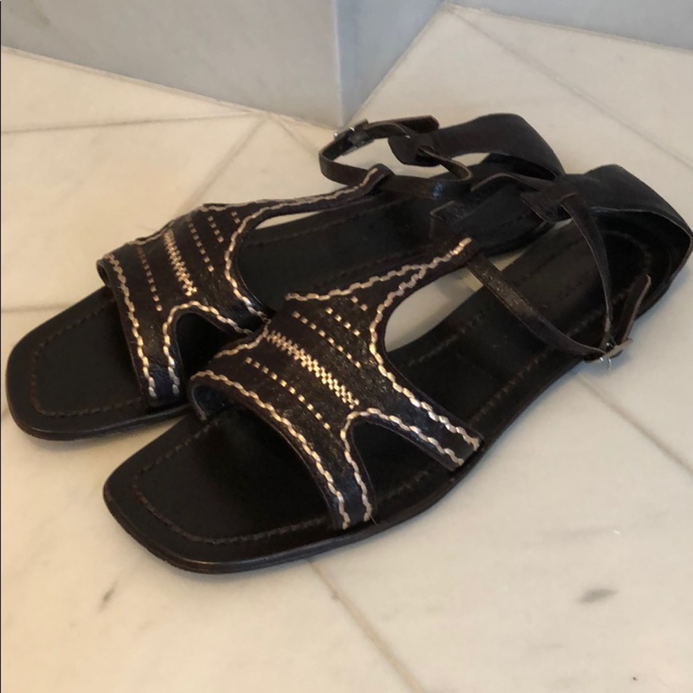 Sigerson Morrison brown rose gold sandals 8.5